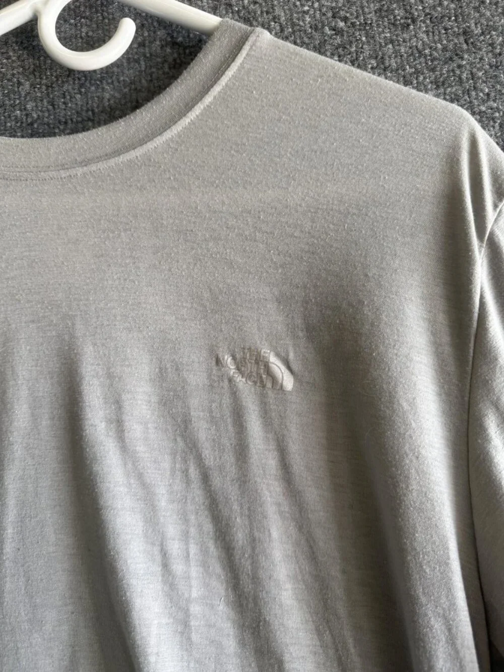 The North Face Shirt Mens Large Gray Short Sleeve Logo Tee Casual Basic